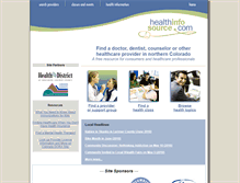 Tablet Screenshot of healthinfosource.com